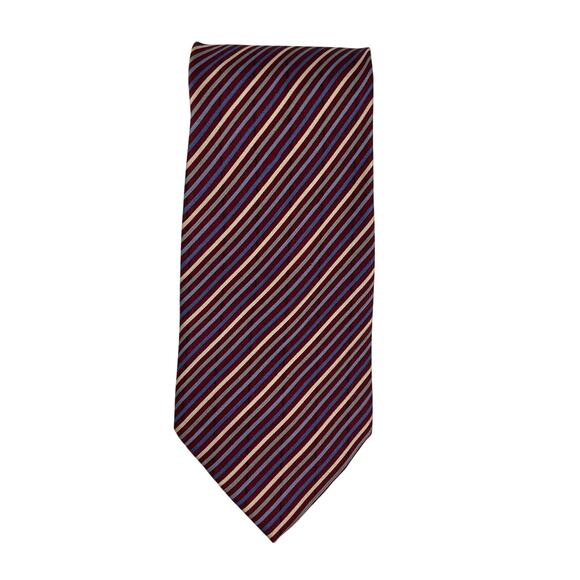 Cape Cod Nexkwear - Men’s Tie - 60” Long- Repp Stripe Patriotic Necktie Red Blue - Picture 1 of 6